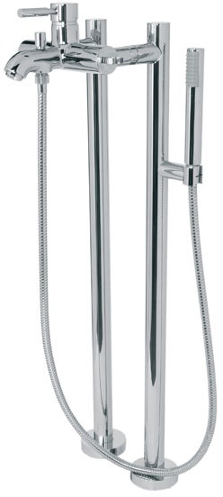 Larger image of Deva Vision Bath Shower Mixer With Stand Pipes And Shower Kit.
