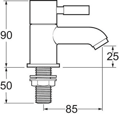 Technical image of Deva Vision Basin Taps (Pair).