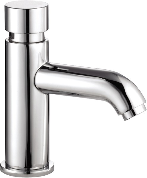 Deva Gold Vision Self Closing Basin Tap (Single Tap, Chrome).