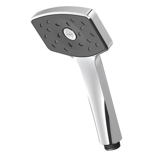Deva Methven Waipori Satinjet Shower Handset (Chrome & Graphite).