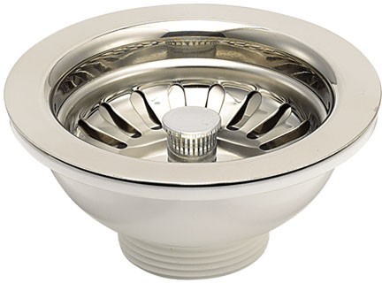 Larger image of Deva Wastes 1 1/2" Kitchen Sink Waste, Flange & Strainer. (Stainless Steel)