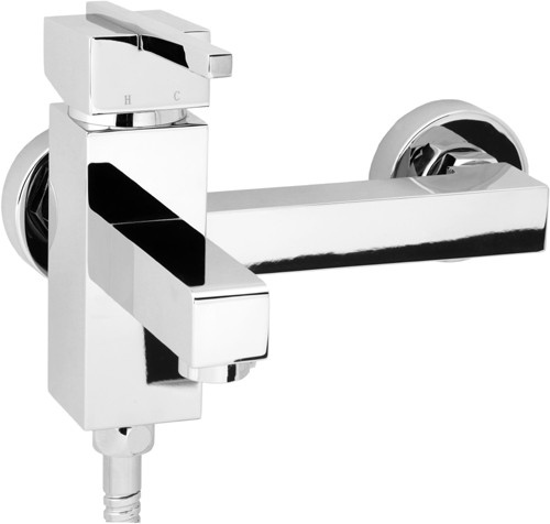 Larger image of Deva Zonos Wall Mounted Bath Shower Mixer Tap With Shower Kit.