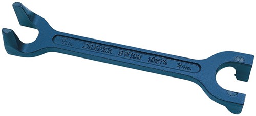 Larger image of Draper Tools BSP Basin wrench 1/2" x 3/4" (15x22mm).