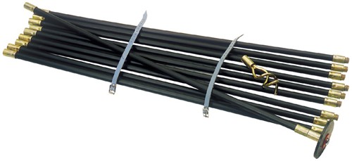 Larger image of Draper Tools 12 Piece polypropylene drain rod set.  9M long.