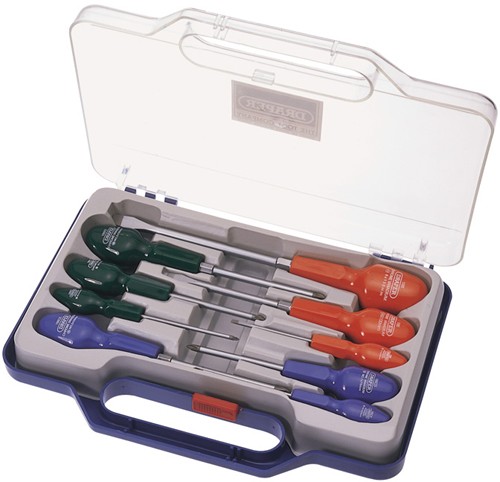 Larger image of Draper Tools 9 Piece Cabinet Pattern Screwdriver Set.