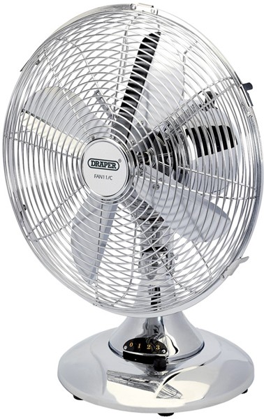 Larger image of Draper Retro Desk Fan 12" (230V).