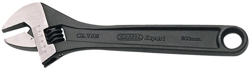 Larger image of Draper Tools Black adjustable wrench 200mm. 29mm Capacity.