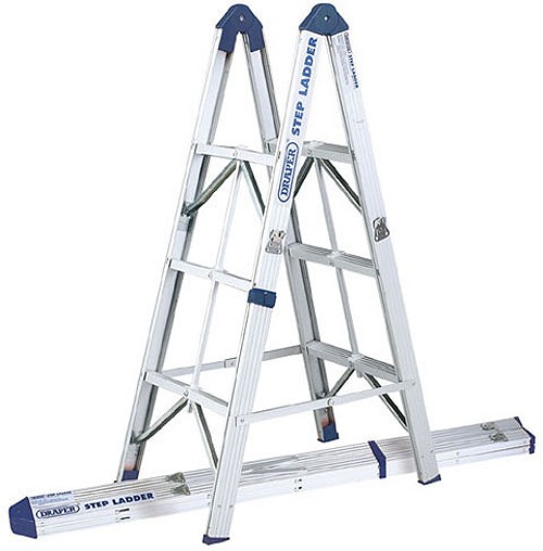 Larger image of Draper Tools 3 Rung Folding Step Ladder. 900mm High.
