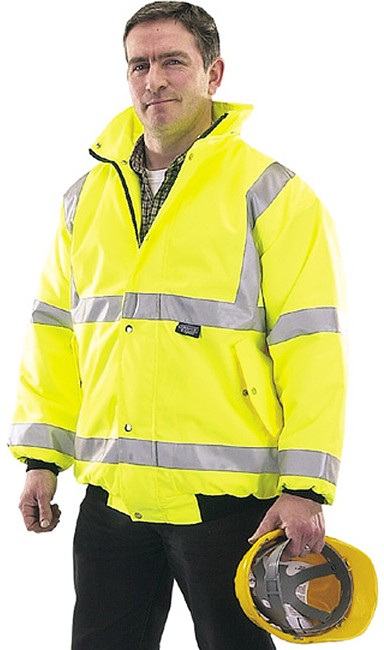 Larger image of Draper Workwear Expert quality high visibility bomber Jacket Size M.