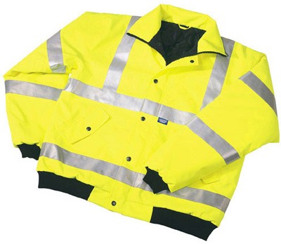 Example image of Draper Workwear Expert quality high visibility bomber Jacket Size L.