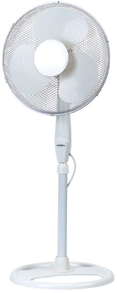 Larger image of Draper Telescopic Floor Standing Fan With Remote Control 16" (230V).