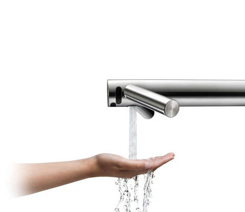 Example image of Dyson Airblade Wash + Dry Commercial Tall Basin Tap (Sensor, Chrome).