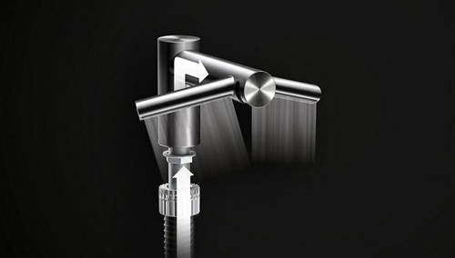 Example image of Dyson Airblade Wash + Dry Commercial Tall Basin Tap (Sensor, Chrome).