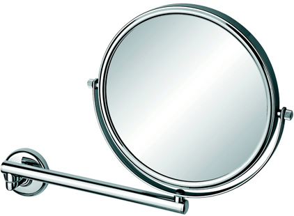 Larger image of Geesa Hotel Swing arm Mirror. 190mm round.