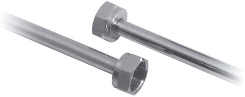 Larger image of Vado Pex Chrome plated copper connector tube.  1/2" x 1/2" x 500mm.