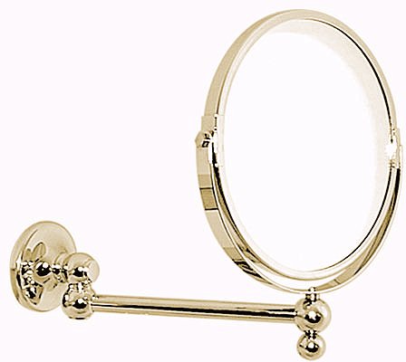 Larger image of Vado Tournament Swivel-Arm Shaver Mirror. 195mm round (Gold).