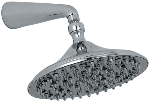 Larger image of Vado Shower 9" 230mm Drench shower head and arm in chrome.