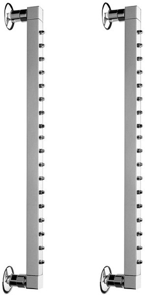 Larger image of Vado Mix2 2 x 18 Jet Square Rainbars With Easy Clean Nozzles (Chrome).