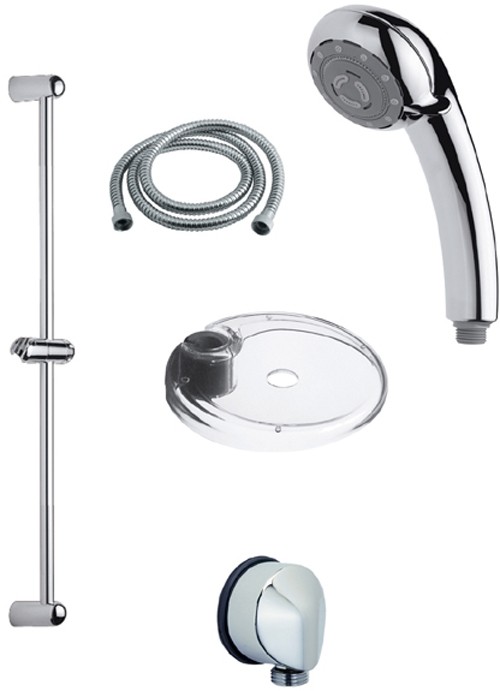 Larger image of Vado Shower 600mm G-Class multi function slide rail kit, high pressure.