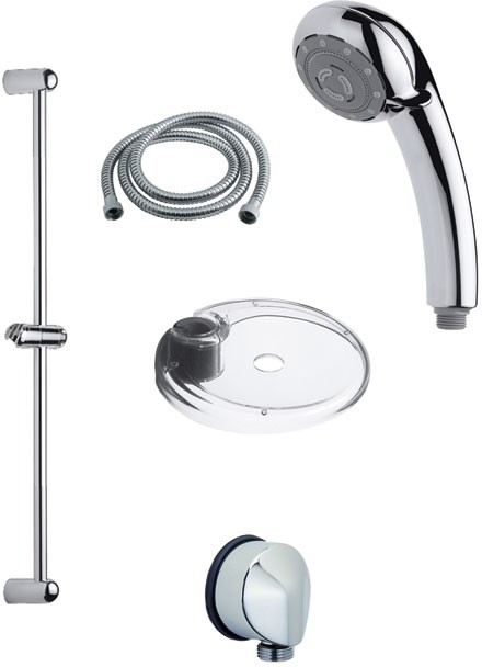 Larger image of Vado Shower 600mm G-Class multi function slide rail kit for low pressure use.