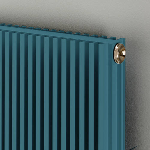 Example image of EcoHeat Hadlow Vertical Aluminium Radiator 1526x400 (Pastel Blue).