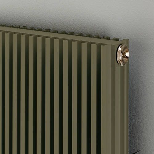Example image of EcoHeat Hadlow Vertical Aluminium Radiator 1826x480 (Grey Beige).