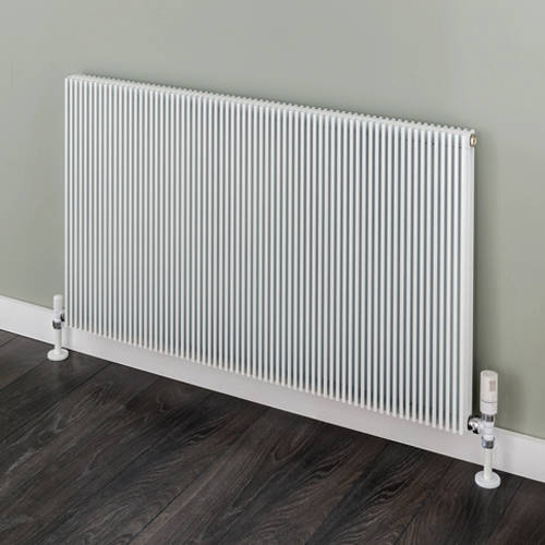 Larger image of EcoHeat Hadlow Horizontal Aluminium Radiator 526x1120 (White).