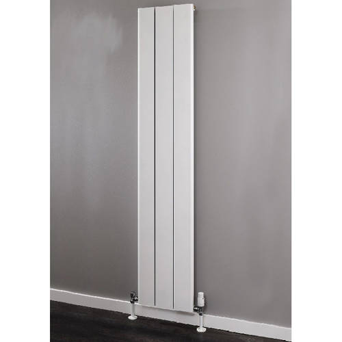 Larger image of EcoHeat Radcliffe Vertical Aluminium Radiator 1500x356 (White).