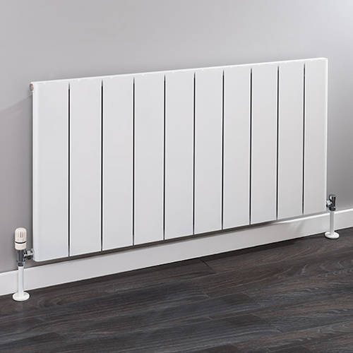 Larger image of EcoHeat Radcliffe Horizontal Aluminium Radiator 500x956 (White).