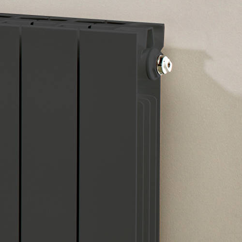 Example image of EcoHeat Saxon Horizontal Aluminium Radiator & Brackets 440x1140 (Olive).