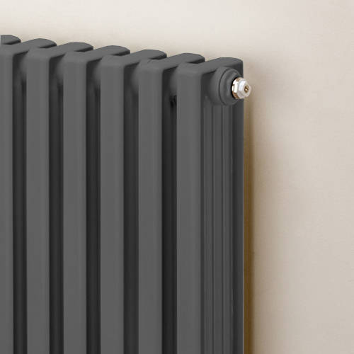 Example image of EcoHeat Woburn Vertical Aluminium Radiator 1470x420 (Window Grey)