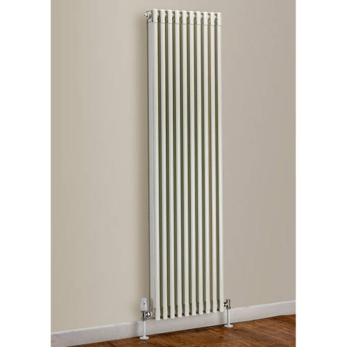 Larger image of EcoHeat Woburn Vertical Aluminium Radiator 1470x520 (White).