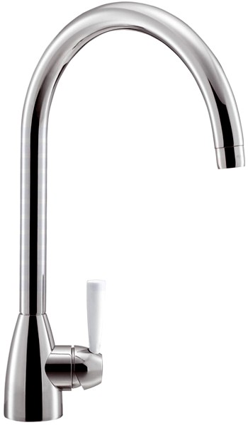 Larger image of Franke Kitchen Taps Gotthard Kitchen Tap With White Lever Handle.