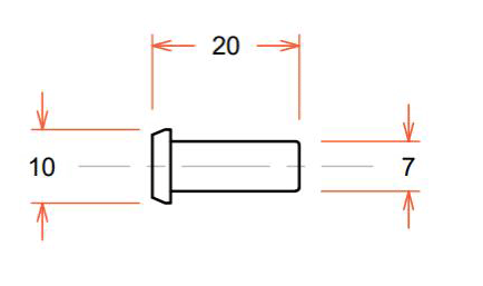 Technical image of FloFit+ 50 x Pipe Inserts (10mm).