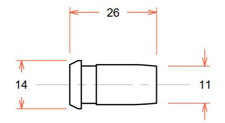 Technical image of FloFit+ 50 x Pipe Inserts (15mm).