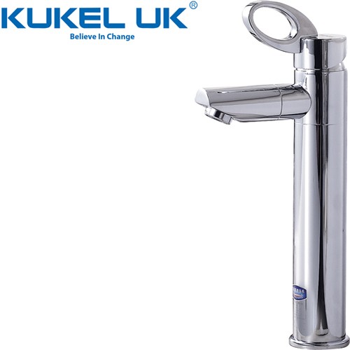 Larger image of Kukel UK Electric Heated Water Basin Mixer Tap With Round Body (Chrome).