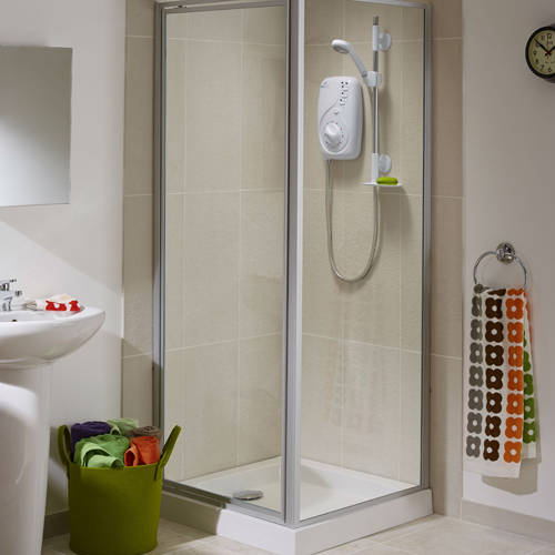 Example image of Galaxy Showers Aqua 4000SI Electric Shower 10.5kW (White & Chrome).