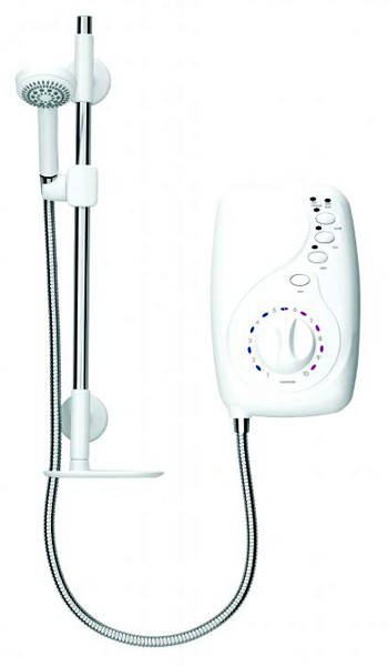 Example image of Galaxy Showers Aqua 4000SI Electric Shower 8.5kW (White & Chrome) 021281G