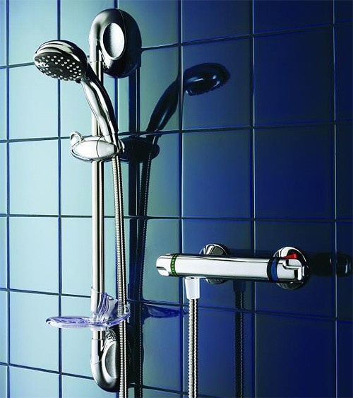 Larger image of Galaxy Showers Quasar Bar Mixer Shower Valve Kit (Chrome).