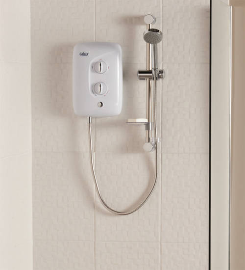 Example image of Galaxy Showers Aqua 3000M Electric Shower 9.5kW (White & Chrome).