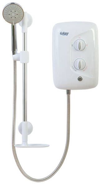 Larger image of Galaxy Showers Aqua 3500M Electric Shower 8.5kW (White & Chrome).
