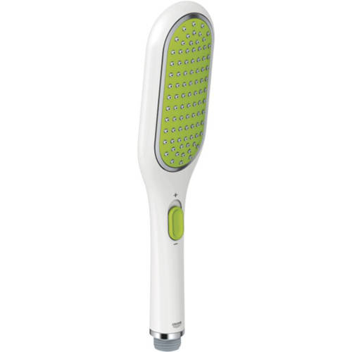 Larger image of Grohe Rainshower Eco Water Saving Shower Handset (White & Green).