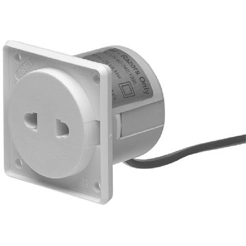 Example image of HAFELE Shaver Socket With Transformer & Hinged Cover (Chrome).