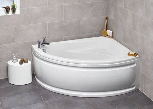 Example image of Hydracast Orlando RH Corner Bath & Panel, 1500x1040mm.