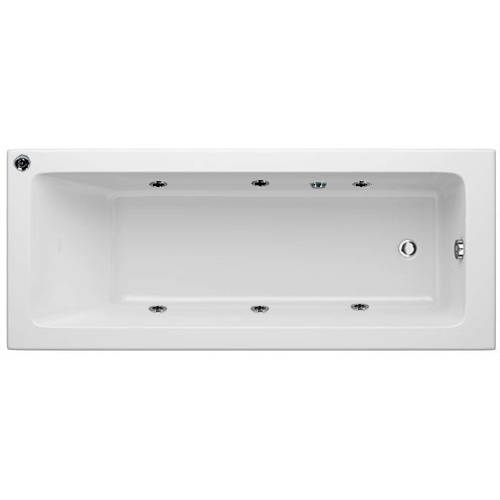 Larger image of Hydracast Solarna Single Ended Whirlpool Bath With 6 Jets (1500x700mm).