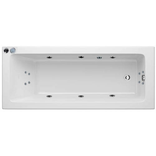 Larger image of Hydracast Solarna Single Ended Turbo Whirlpool Bath With 14 Jets (1700x700mm)