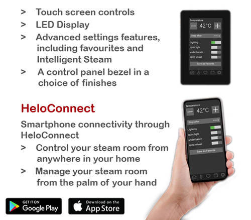 Example image of Helo Steam Generator AW4 With Elite Control & Outlet. (5m/3, 4.5kW).