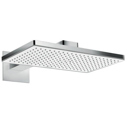 Hansgrohe White Rainmaker 1 Jet Shower Head & Arm (460Mm, & Chrome).