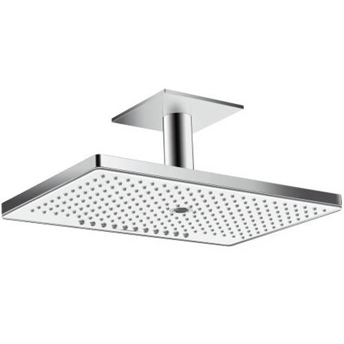 Hansgrohe White Rainmaker 3 Jet Shower Head & Arm (460X300, & Chrome).