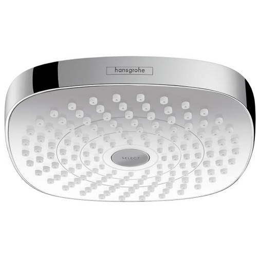 Hansgrohe White Croma Select E 180 2 Jet Eco Shower Head ( & Chrome).